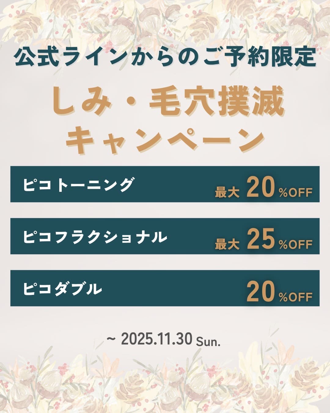 しみ・毛穴撲滅キャンペーン